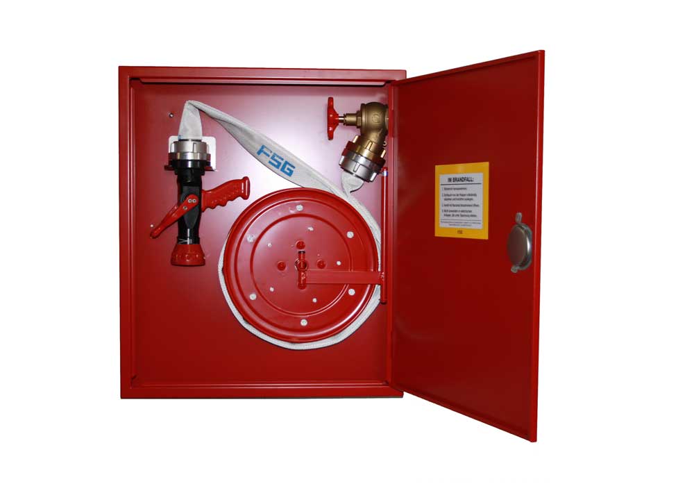 Wandhydrantenschrank S-WS II DIN 14461-1 Typ F, eintürig Bauart C (Aufputz Wandhydrantenschrank S-WS II DIN 14461-1 Typ F, eintürig Bauart C (Aufputz